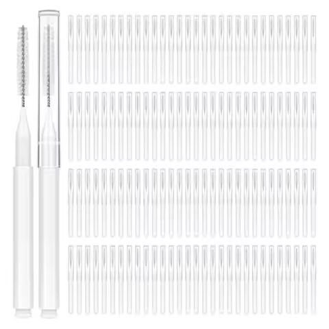 BIBI 120Pcs Interdental Brushes, Braces Brush Cleaner For Teeth Cleaning Tools Spiral Brush For Effi