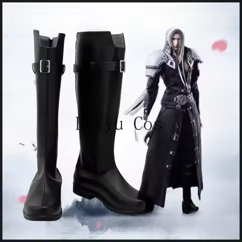 Game Final Fantasy VII FF6 Sephiroth Cosplay Shoes Boots Halloween Accessorie Customized