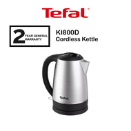 Tefal 1.7L Kettle KI800D Stainless Steel Filter Removable lid / 1.7L Inox Glass Kettle KI6058 / KI60