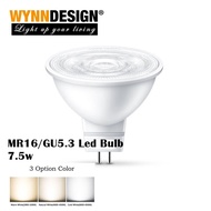 Wynn Design [1pc MR16/GU5.3] 7w/7.5w Led Bulb MR16/GU5.3 Holder Type Warmwhite/Daylight/Coolwhite