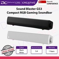 Creative Sound Blaster GS3 - Compact RGB Gaming Soundbar With Superwide™ Technology BLACK / WHITE