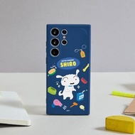 蠟筆小新小白的洗澡用品純色矽膠SAMSUNG手機殼