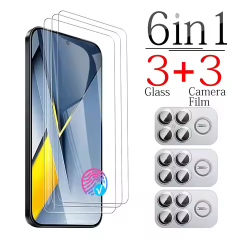 6in1 Lens Screen Protector Xiomi PocoF8Ultra F8Pro Unlock Tempered Glass Case For Xiaomi Poco F8 Pro