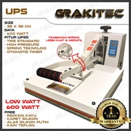 Mesin Heat Press Sablon Kaos 38x38 900Watt & 600 Watt HIGH PRESSURE