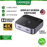 UGREEN USB C HDMI Switch 2 in 1 out Display Screen Switcher 4K 60Hz HDR HDCP iPhone 17 MacBook PS5 M