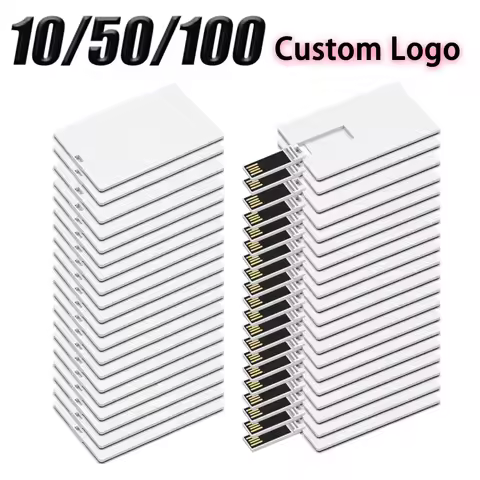 10/50/100pcs/lot Free Customized Logo Credit Card 4GB Pen Drive 8GB 16GB 32GB USB Sticks Flash Drive