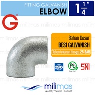 G-BRAND - ELBOW 1-1/ 4" GALVANIZED - 1.25 Inch Threaded Keni Fitting