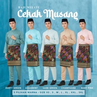 Baju Melayu Cekak Musang Lelaki Slimfit Sage Green Baju Melayu Dusty Green Champagne