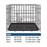 【IN STOCK】Pets  Cage Stackable Cage for cat dog L/XL/XXL Black pet cage collapsible dog cat