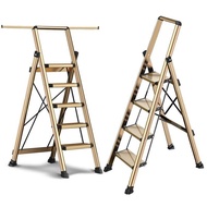 ‍🚢Ladder Household Collapsible Aluminium Alloy Herringbone Ladder Stairs Indoor Multi-Functional Climbing Ladder Three-S