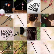 Collection of ebony hair brooches in Chinese Ancient Style, Ancient hair accessories