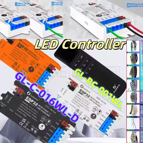 ESP32 WLED Digital LED Controller Microphone function UART Download DIY Dynamic Lighting Mode APP Vo