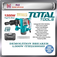 TOTAL TH213006 ( TH2130016 latest model) DEMOLITION BREAKER SDS HEX 1300W - 6 MONTH WARRANTY