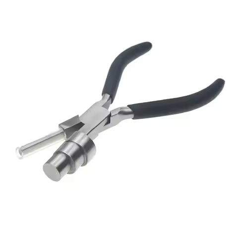 Big Head Pliers Three Section Flat Mouth Round Mouth Mini Jewelry Pliers Jewelry DIY Winding Shape P