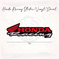 Honda Racing Sticker with reflective vinyl decal sticker