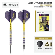 Target Darts Luke Littler Loadout 90% Tungsten Dart Set | Steel Tip 22/23/24g or Soft Tip 19g | Pro 