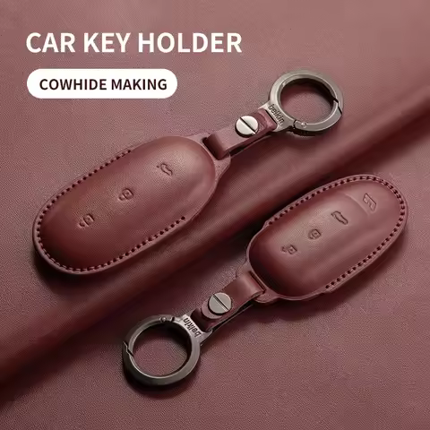 Leather Car Smart Key Fob Case Cover For Leading Ideal One Li Auto L9 For Li Lixiang L7 L8 2022 2023