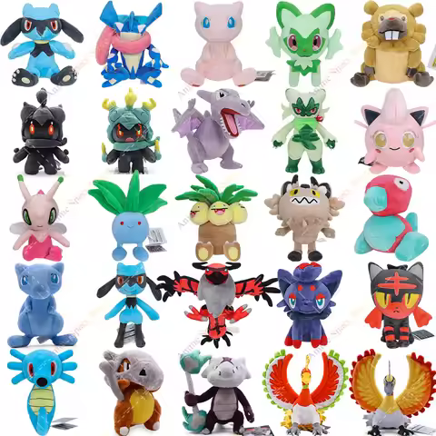 Pokemon Plush Greninja Riolu Garchomp Mewtwo Marshadow Aerodactyl Rattata Exeggutor Ho-Oh Yveltal Ki