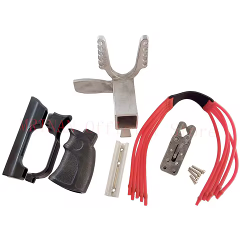 Mechanical slingshot accessories 25*25mm sliding module Stainless steel trigger Strong rubber band S