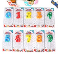 New Baby Dinosaur Number Birthday Candle Smoke-Free0-9One-year-old Cute Candy Color Number Candle G3
