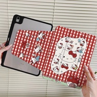 เคสiPadหมุน 360°Air6 Air7 Gen11 ที่ใส่ปากกา บ้านเห็ดคิตตี้ case iPad Gen10 Gen9 Air5