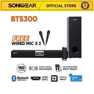 SonicGear BT5300 BT5302 Bluetooth Soundbar Wireless  Subwoofer Karaoke Speaker Home Theatre System S