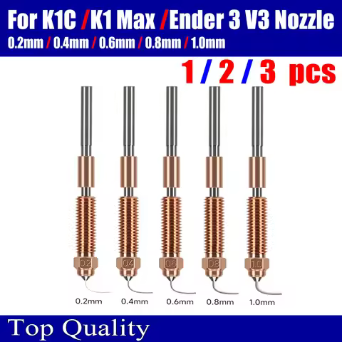 For Creality K1C Nozzle All-in-one Copper Titanium Nozzles High Flow Upgraded K1C K1 Max Nozzle 0.4/