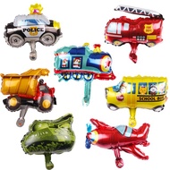 Transportation Vehicle Foil Balloon Police Car Fire Engine School Bus Train Truck