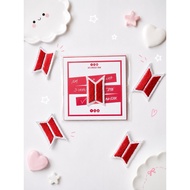 MERAH Red BTS embroidery logo