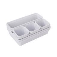 🚚SG Seller 🚚 Adjustable 8 pcs Drawer Organizers / Desk Stationery Storage Box /cosmetic storage box/  Kitchen Bathroom accessories Organizers