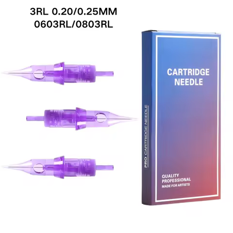 10Pcs Tattoo Scalp Needles 0.20/0.25mm 3RL 0603RL 0803RL Disposable Semi-Permanent Eyebrow Lip Makeu