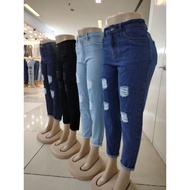 Mom fit boyfriend jeans ( KOYAK TAMPAL) MOM JEANS LONG PANTS.