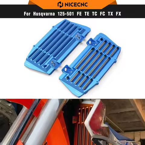 NICECNC For Husqvarna TE 300 FE 350 FE 450 FE 501 2017-2023 Radiator Grille Grill Protective Guard C