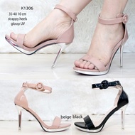 kode K1306 High Heel Strappy Shoes UV Glossy Import