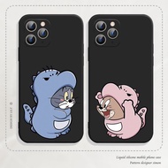 OPPO A5 A9 A31 2020 A8 A5S AX5S A12 A57 A77 A77S R11S Plus R15 R17 Pro 230806 Black soft Phone case Cat Tom and Jerry Mouse