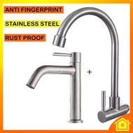 Pipe Stainless Steel Basin Tap Bathroom Kitchen Kepala Paip Bilik Mandi Air Sinki Dapur