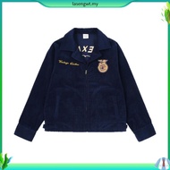 Work Jacket Corduroy (Boxy fit), Flagofskull Official -Navy blue (FFA Jacket)