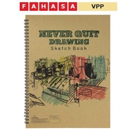 Never Quit Draw Drawing Book 21 x 29.7 - Model 4