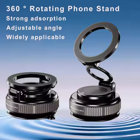 360 ° rotating magnetic car phone holder - suitable for strong suction on instrument panels, kitchen