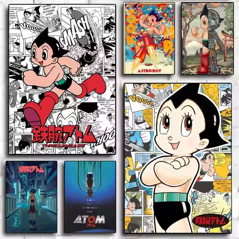 Vintage A-Astro Boy Poster High Quality Print Home Decor Wall Art Mural Room Bar Decoration