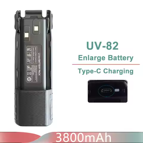 Baofeng UV-82 Li-ion Battery USB Type-C Charger 2800mah Enlarge 3800mAh BL-8 Original For Radio UV-8