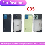 Back cover housing For Realme C35 Middle frame camera Lens frame