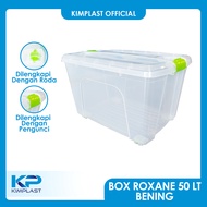 KIMPLAST Box Container Bening 50 Liter / Dengan Roda / Rak serbaguna 50 L