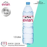 evian - 原箱12 - 法國依雲 天然礦泉水(原裝香港正貨) evian Natural Mineral Water (1.5L x12)