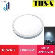 TIISA ITALY LED 8 INCH SURFACE DOWNLIGHT 18W  ROUND DAYLIGHT 6500K