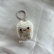 Tooth Keychain Crochet | Crochet Keychain