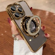 1pc Electroplated Bracket TPU Phone Case Compatible With 15ProMax/16promax/16pro/14promax/14pro/13pr