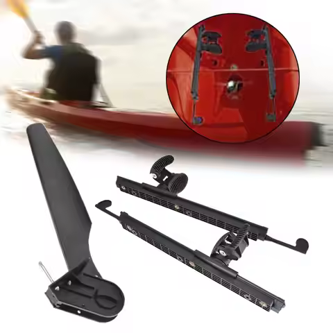 Kayak Rudder with Foot Brace Pedals, Watercraft Rudder Kayak Foot Pegs for Angling Boat
