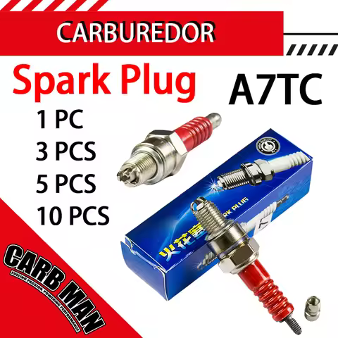 10mm A7TC Motorcycle Spark Plug For Honda GY6 125 PD24J 110 125 150CC ATV Scooter Dirt Bike Go Kart