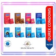 DISCREET PACKAGING] DUREX condoms strawberry/chocolate/pleasure max/together/love/close fit/comfort/